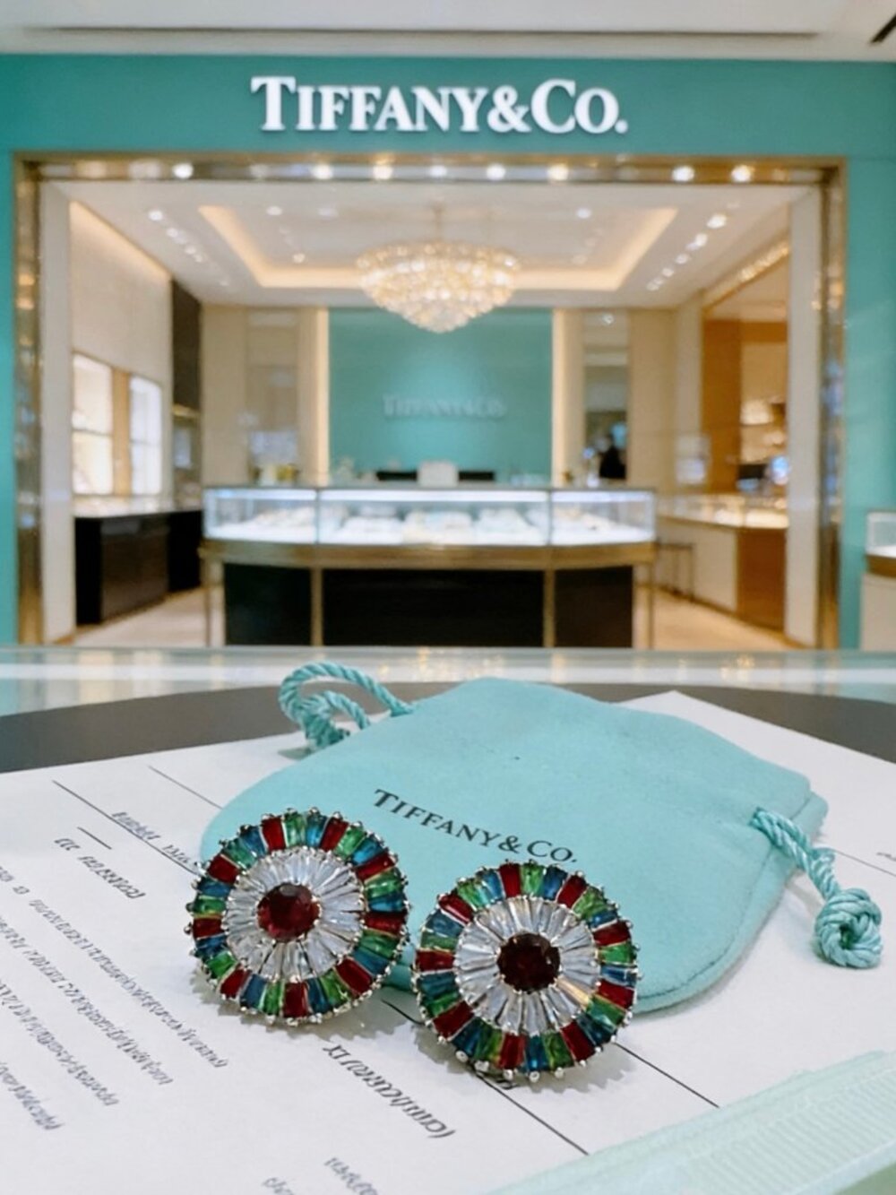 Tiffany & Co. Multi-Gemstone Sunburst Stud Earrings - Picture 2 of 6